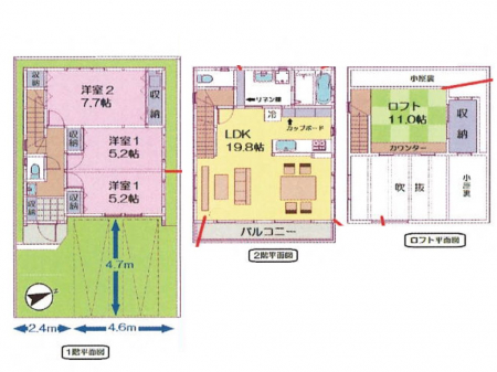 @Ԏ`Floor plan`@}ʂƈقȂꍇ͌Dv܂B