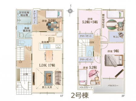 �@�Ԏ�聟�Q�������`Floor plan�`  �}�ʂƈقȂ�ꍇ�͌�����D��v���܂��B