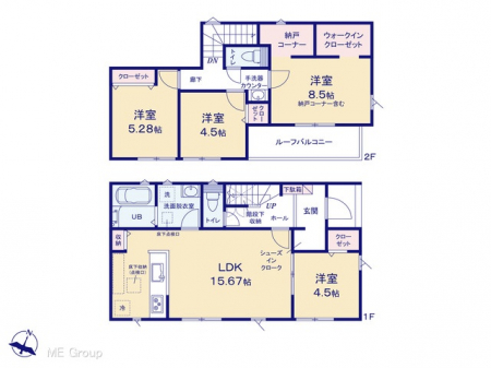 �@�Ԏ�聟�S�������`Floor plan�`�@�}�ʂƈقȂ�ꍇ�͌�����D��