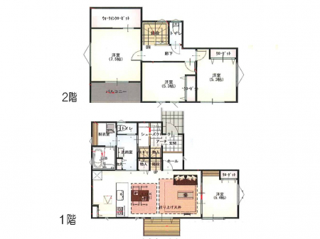 �@�Ԏ��`Floor plan�`�@�}�ʂƈقȂ�ꍇ�͌�����D��v���܂��B