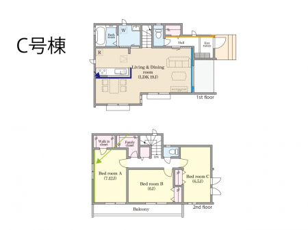 �@�Ԏ�聟C�������`Floor plan�`�@�}�ʂƈقȂ�ꍇ�͌�����D��v���܂��B