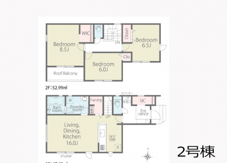 �@�Ԏ�聟�Q�������`Floor plan�`�@�}�ʂƈقȂ�ꍇ�͌�����D��v���܂��B