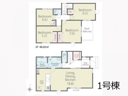�@�Ԏ�聟�P�������`Floor plan�`�@�}�ʂƈقȂ�ꍇ�͌�����D��v���܂��B