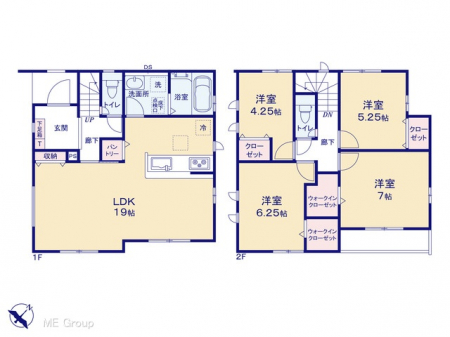 �@�Ԏ�聟1�������`Floor plan�`  �}�ʂƈقȂ�ꍇ�͌�����D��v���܂��B