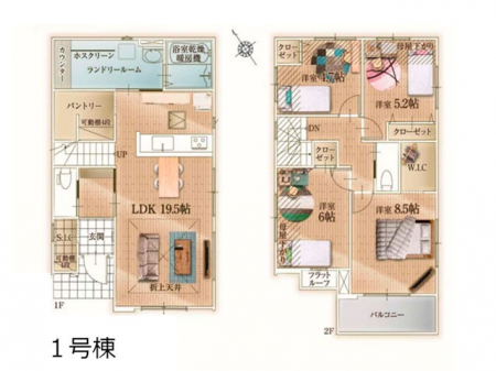 �@�Ԏ�聟1�������`Floor plan�`  �}�ʂƈقȂ�ꍇ�͌�����D��v���܂��B