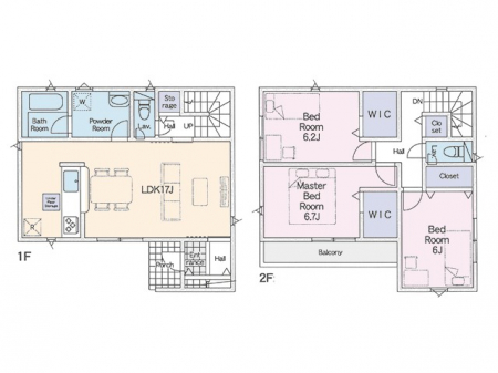 �@�Ԏ��`Floor plan�`  �}�ʂƈقȂ�ꍇ�͌�����D��v���܂��B