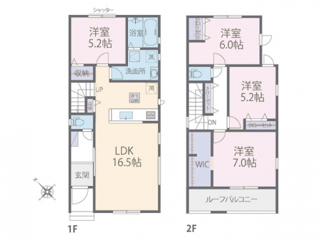 �@�Ԏ��`Floor plan�`  �}�ʂƈقȂ�ꍇ�͌�����D��v���܂��B