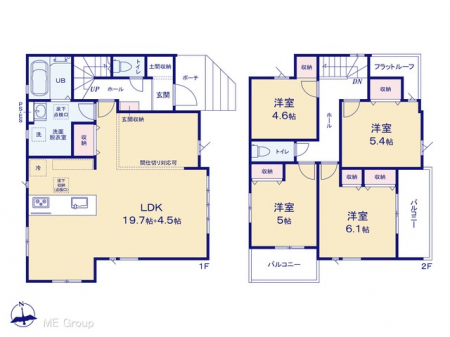 �@�Ԏ��`Floor plan�`�}�ʂƈقȂ�ꍇ�͌�����D��  
