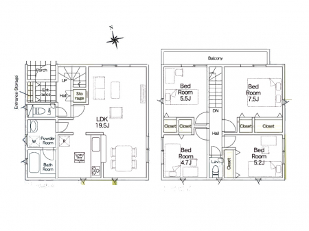 �@�Ԏ�聟�P�������`Floor plan�`�@�}�ʂƈقȂ�ꍇ�͌�����D��v���܂��B