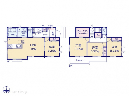 �@�Ԏ��`Floor plan�`�@�}�ʂƈقȂ�ꍇ�͌�����D��  