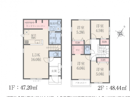 �@�Ԏ��`Floor plan�`�@�}�ʂƈقȂ�ꍇ�͌�����D��v���܂��B