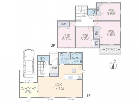 �@�Ԏ��`Floor plan�`�}�ʂƈقȂ�ꍇ�͌�����D��  