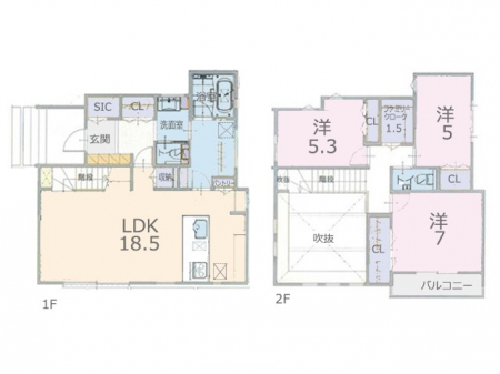 �@�Ԏ�聟5�������`Floor plan�`�}�ʂƈقȂ�ꍇ�͌�����D��  