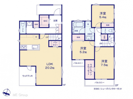 �@�Ԏ�聟2�������`Floor plan�`�@�}�ʂƈقȂ�ꍇ�͌�����D��  