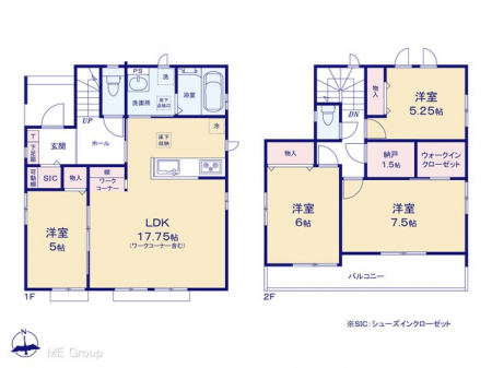 �@�Ԏ�聟2-1�������`Floor plan�`�@�}�ʂƈقȂ�ꍇ�͌�����D��