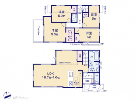 �@�Ԏ�聟�R�������`Floor plan�`�@�}�ʂƈقȂ�ꍇ�͌�����D��