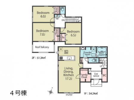 �@�Ԏ�聟�S�������`Floor plan�`�@�}�ʂƈقȂ�ꍇ�͌�����D��v���܂��B