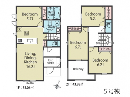 �@�Ԏ�聟�T�������`Floor plan�`�@�}�ʂƈقȂ�ꍇ�͌�����D��v���܂��B