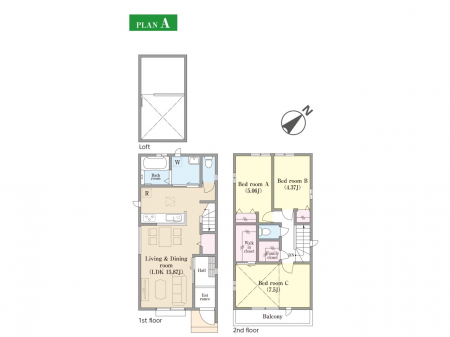 �@�Ԏ�聟A�������`Floor plan�`�@�}�ʂƈقȂ�ꍇ�͌�����D��v���܂��B