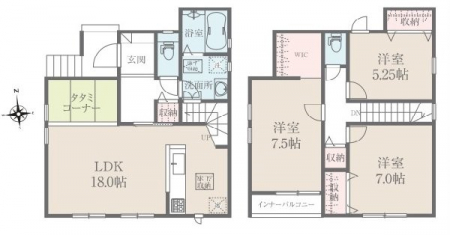 �@�Ԏ��`Floor plan�`  �}�ʂƈقȂ�ꍇ�͌�����D��v���܂��B