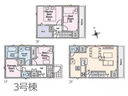 �@�Ԏ�聟3�������`Floor plan�`�}�ʂƈقȂ�ꍇ�͌�����D��