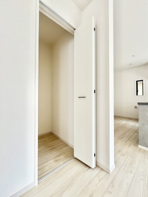 ���̑��@�����`Walk-in Closet�`�@���r���O�ɃE�H�[�N�C���N���[�[�b�g�B�m���ȊO�ɂ��A���i�g��Ȃ��Ɠd��X�[�c�P�[�X�A�X�g�b�N�i�Ȃǉ��ł��Еt����������Ԃł��B���[�������Ղ�݂��ăV���v���ȕ�炵�B