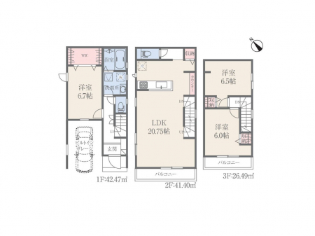 �@�Ԏ�聟�Q�������`Floor plan�`�@�}�ʂƈقȂ�ꍇ�͌�����D��v���܂��B