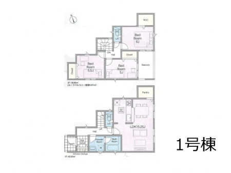 �@�Ԏ�聟�P�������`Floor plan�`�@�}�ʂƈقȂ�ꍇ�͌�����D��v���܂��B