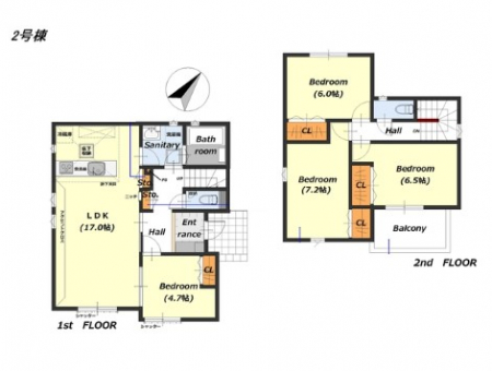 �@�Ԏ�聟�Q�������`Floor plan�`�@�}�ʂƈقȂ�ꍇ�͌�����D��v���܂��B
