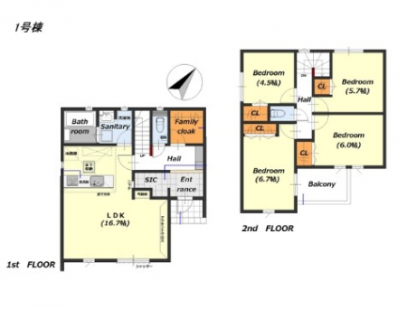 �@�Ԏ�聟�P�������`Floor plan�`�@�}�ʂƈقȂ�ꍇ�͌�����D��v���܂��B