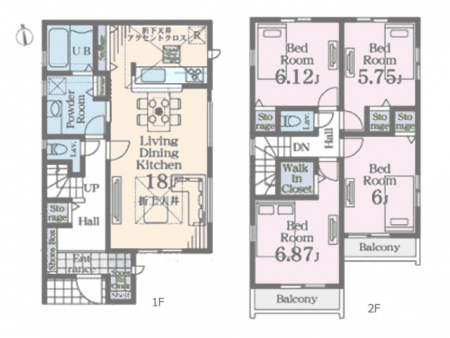 �@�Ԏ��`Floor plan�`�@�}�ʂƈقȂ�ꍇ�͌�����D��  
