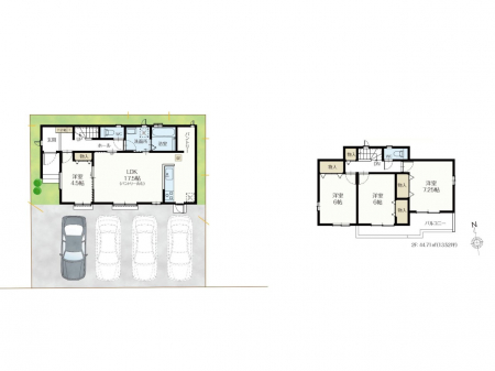 �@�Ԏ��`Floor plan�`�@�}�ʂƈقȂ�ꍇ�͌�����D��v���܂��B