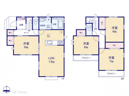 �@�Ԏ��`Floor plan�`�@�}�ʂƈقȂ�ꍇ�͌�����D��v���܂��B