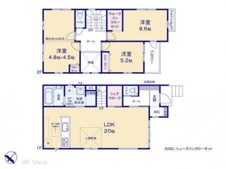 �@�Ԏ��`Floor plan�`�@�}�ʂƈقȂ�ꍇ�͌�����D��