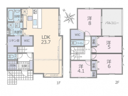�@�Ԏ��`Floor plan�`�@�}�ʂƈقȂ�ꍇ�͌�����D��v���܂��B