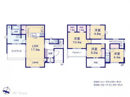 �@�Ԏ�聟No.4���`Floor plan�`�@�}�ʂƈقȂ�ꍇ�͌�����D��