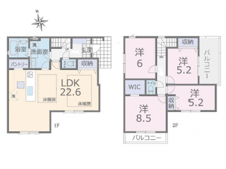 �@�Ԏ��`Floor plan�`�@�}�ʂƈقȂ�ꍇ�͌�����D��v���܂��B