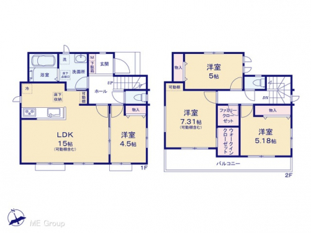 �@�Ԏ�聟B�������`Floor plan�`�@�}�ʂƈقȂ�ꍇ�͌�����D��v���܂��B