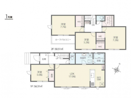 �@�Ԏ��`Floor plan�`�@�}�ʂƈقȂ�ꍇ�͌�����D��v���܂��B