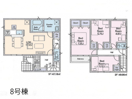 �@�Ԏ�聟�W�������`Floor plan�`�@�}�ʂƈقȂ�ꍇ�͌�����D��v���܂��B