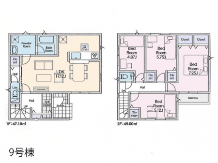 �@�Ԏ�聟�X�������`Floor plan�`�@�}�ʂƈقȂ�ꍇ�͌�����D��v���܂��B
