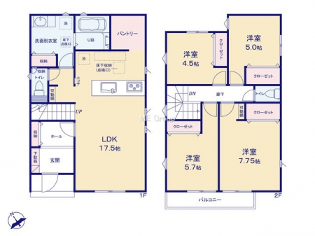 �@�Ԏ��`Floor plan�`�@�}�ʂƈقȂ�ꍇ�͌�����D��v���܂��B