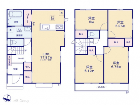 �@�Ԏ�聟1-C�������`Floor plan�`�@�}�ʂƈقȂ�ꍇ�͌�����D��
