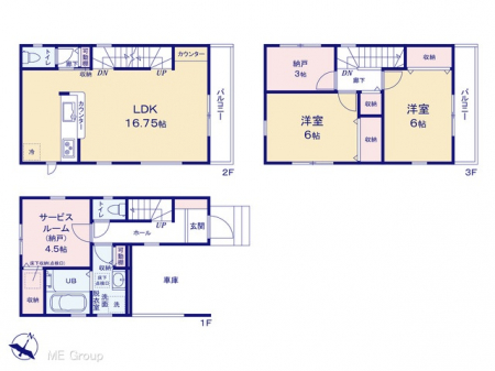 �@�Ԏ�聟�P�������`Floor plan�`�@�}�ʂƈقȂ�ꍇ�͌�����D��