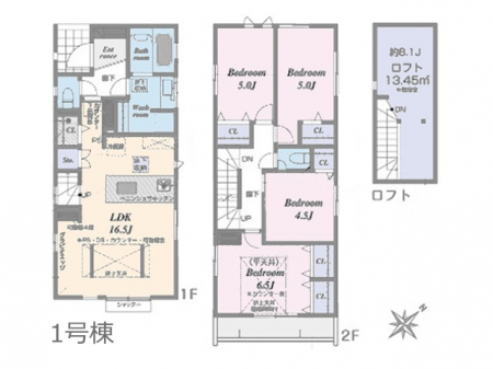 �@�Ԏ�聟1�������`Floor plan�`�}�ʂƈقȂ�ꍇ�͌�����D��  