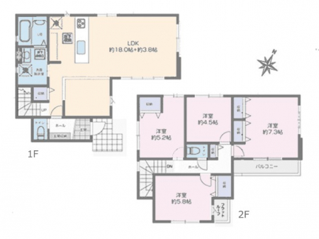 �@�Ԏ��`Floor plan�`�@�}�ʂƈقȂ�ꍇ�͌�����D��v���܂��B