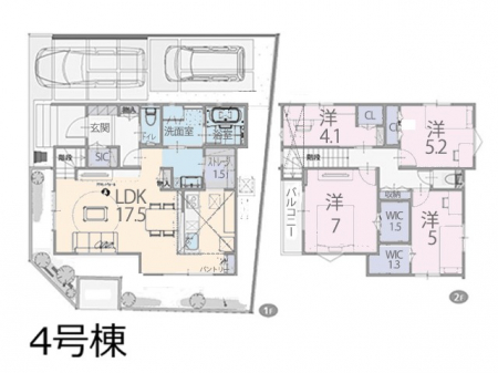 �@�Ԏ��`Floor plan�`�@�}�ʂƈقȂ�ꍇ�͌�����D��v���܂��B