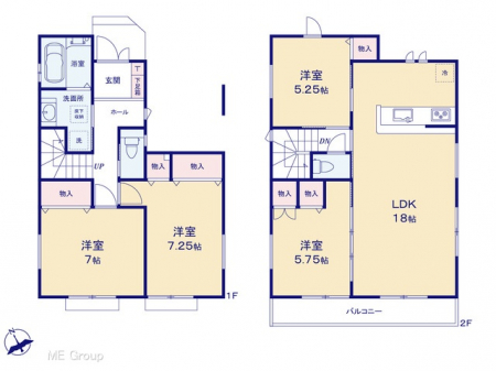 �@�Ԏ�聟�Q�������`Floor plan�`�@�}�ʂƈقȂ�ꍇ�͌�����D��