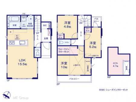 �@�Ԏ��`Floor plan�`�@�}�ʂƈقȂ�ꍇ�͌�����D��