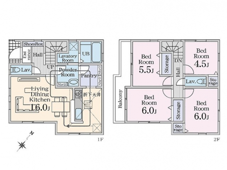 �@�Ԏ��`Floor plan�`�@�}�ʂƈقȂ�ꍇ�͌�����D��v���܂��B